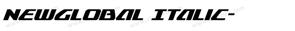 NewGlobal Italic字体转换